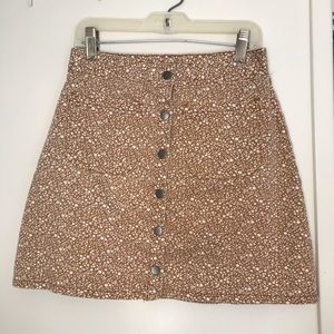 Kimchi Blue buttoned floral skirt